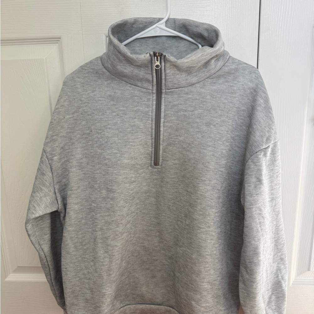SHEIN Light Gray Cozy Pullover
